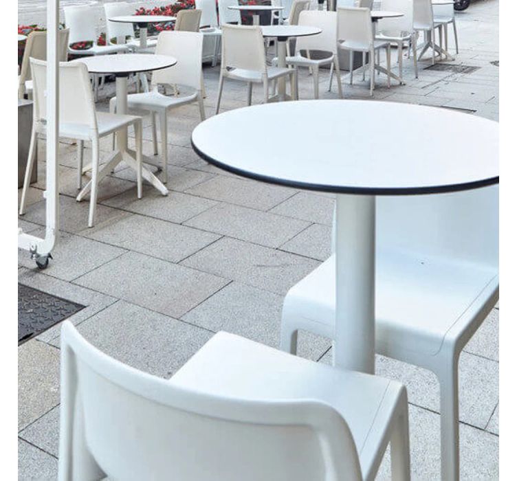 Стіл QUATRO FIX ø 80 ANTRACITE-MARBLE3